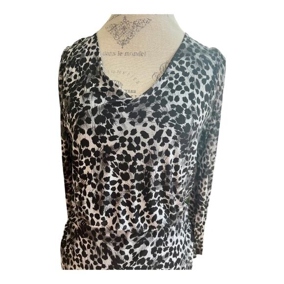 RENEE C. Women's Leopard Print Knee Dress L NWT - Picture 4 of 7